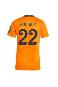 Real Madrid Antonio Rudiger #22 Fotballdrakt Borte Klær Dame 2024-25 Korte ermer